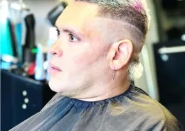 Man receiving a haircut