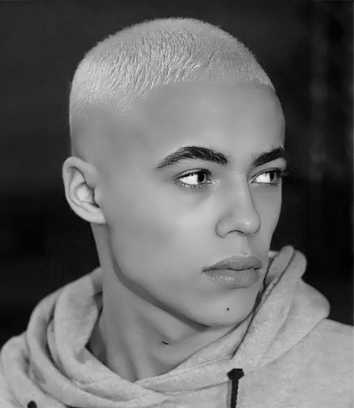example of an induction buzzcut haircut