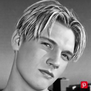 Nick Carter in the 90s with a curtain hairstyle